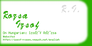 rozsa izsof business card